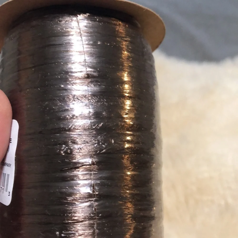 2 100 yard spools of chocolate brown raffia